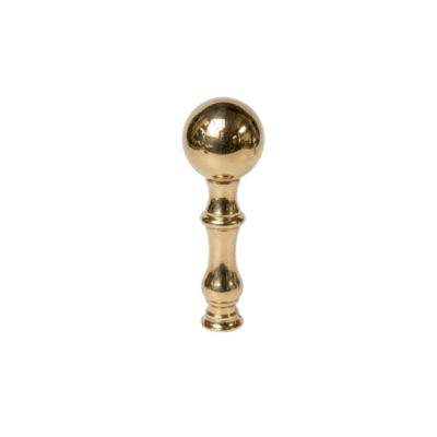 Solid Brass Finial With Round Top