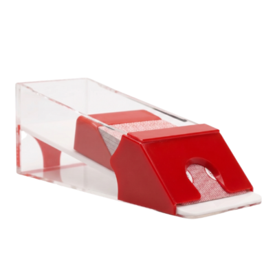 4 Deck Clear with Red Trim Shoe